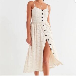 Urban outfitters eyelet midi dress L never worn